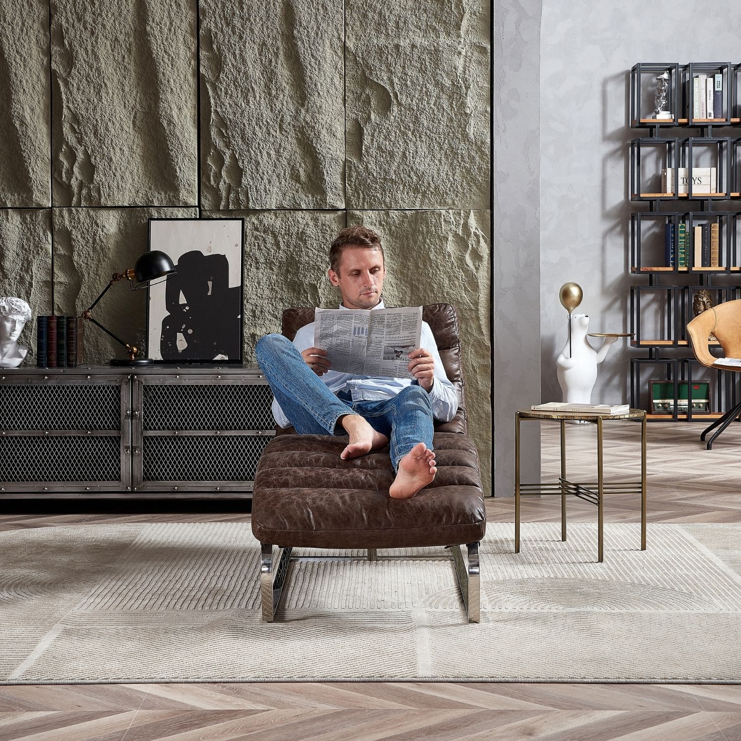 Elms Chaise Lounge Chair - Image 13