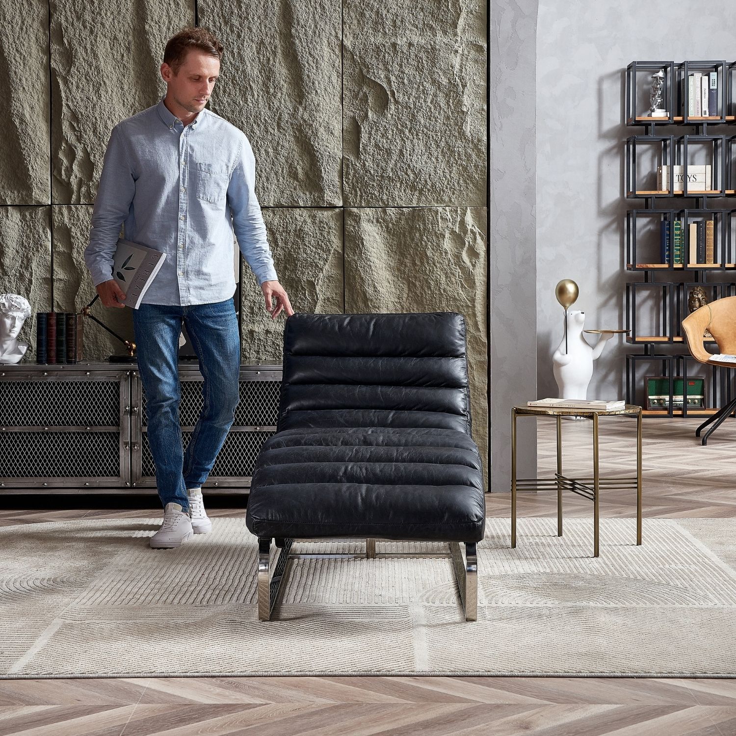 Elms Chaise Lounge Chair - Image 28