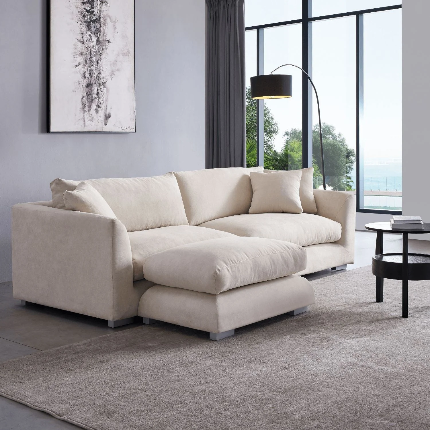 Feathers Sofa + Ottoman - Image 30