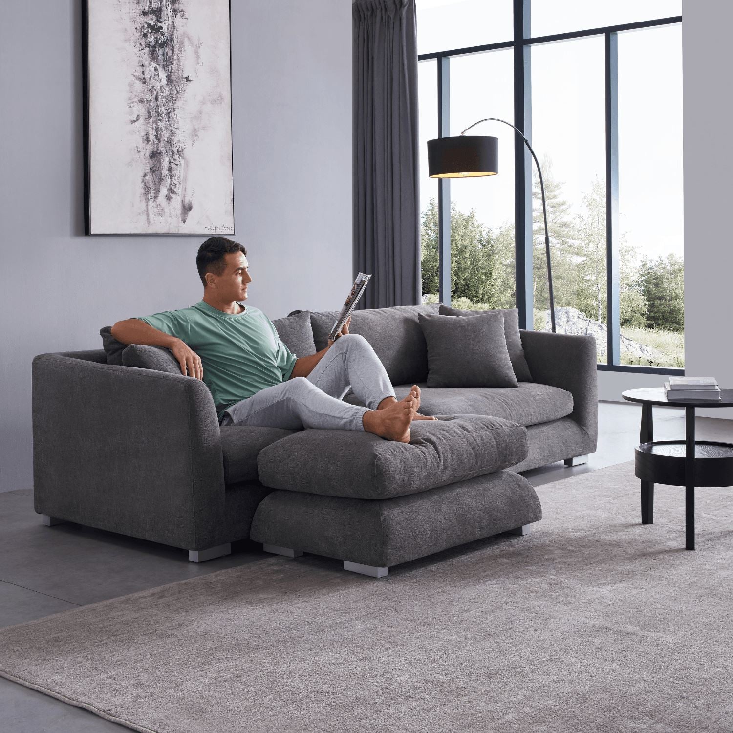 Feathers Sofa + Ottoman - Image 41