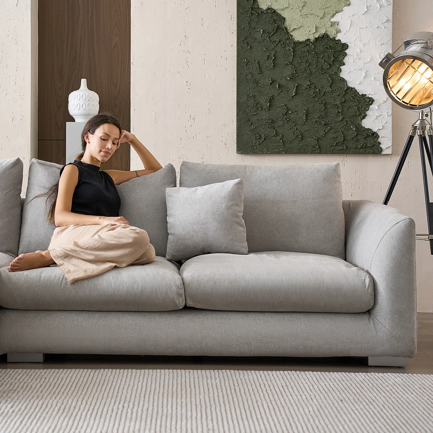 Feathers Sofa + Ottoman - Image 46