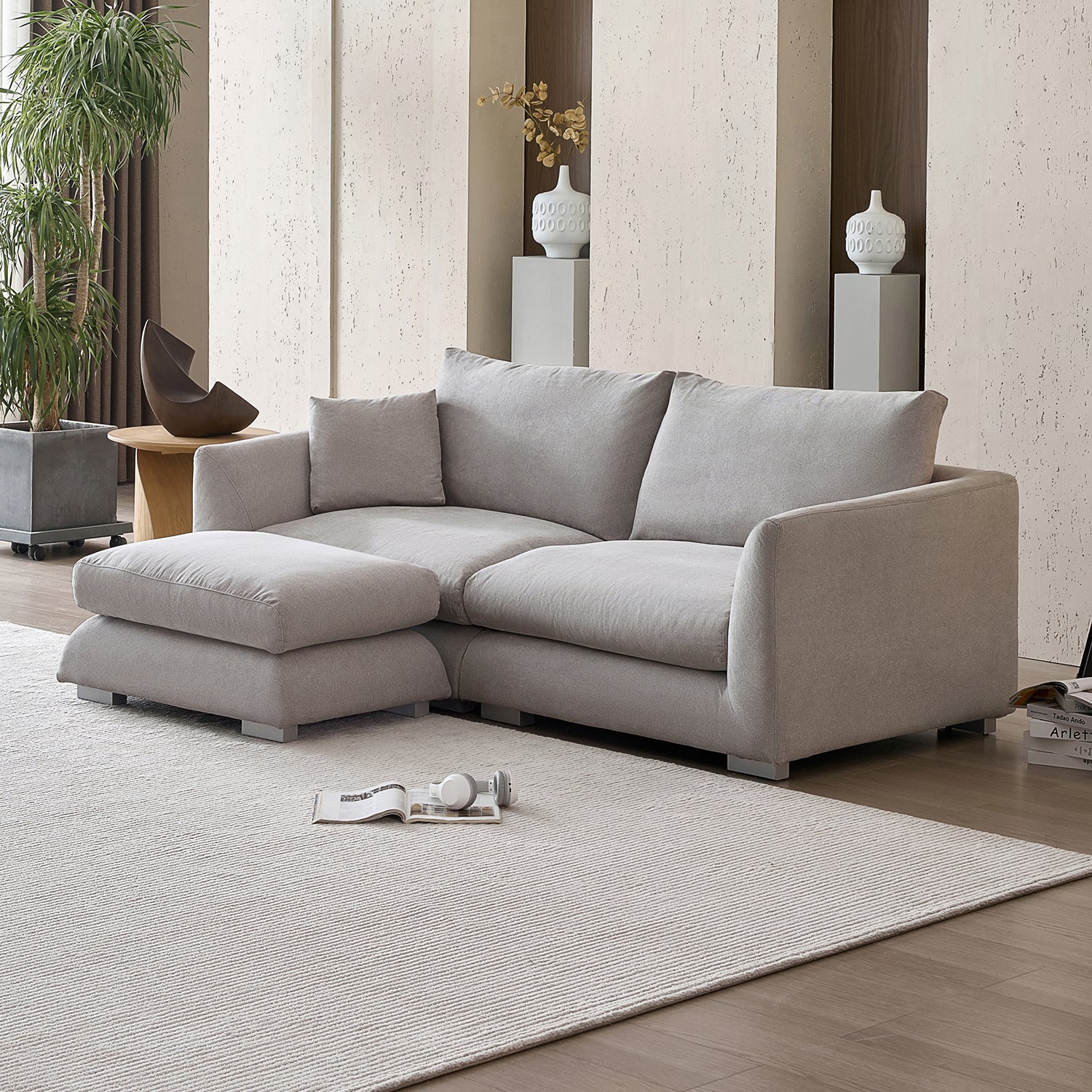 Feathers Sofa + Ottoman - Image 53