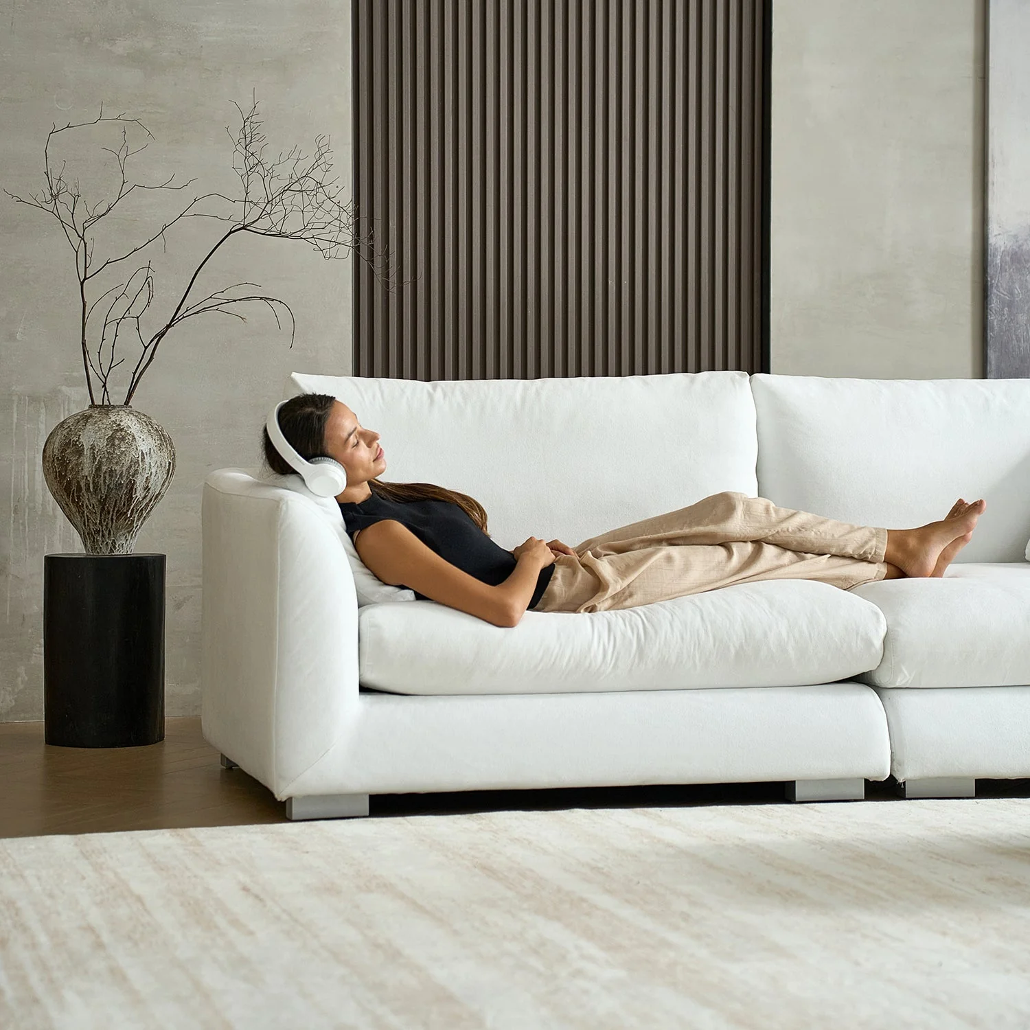 Feathers Sofa + Ottoman - Image 63