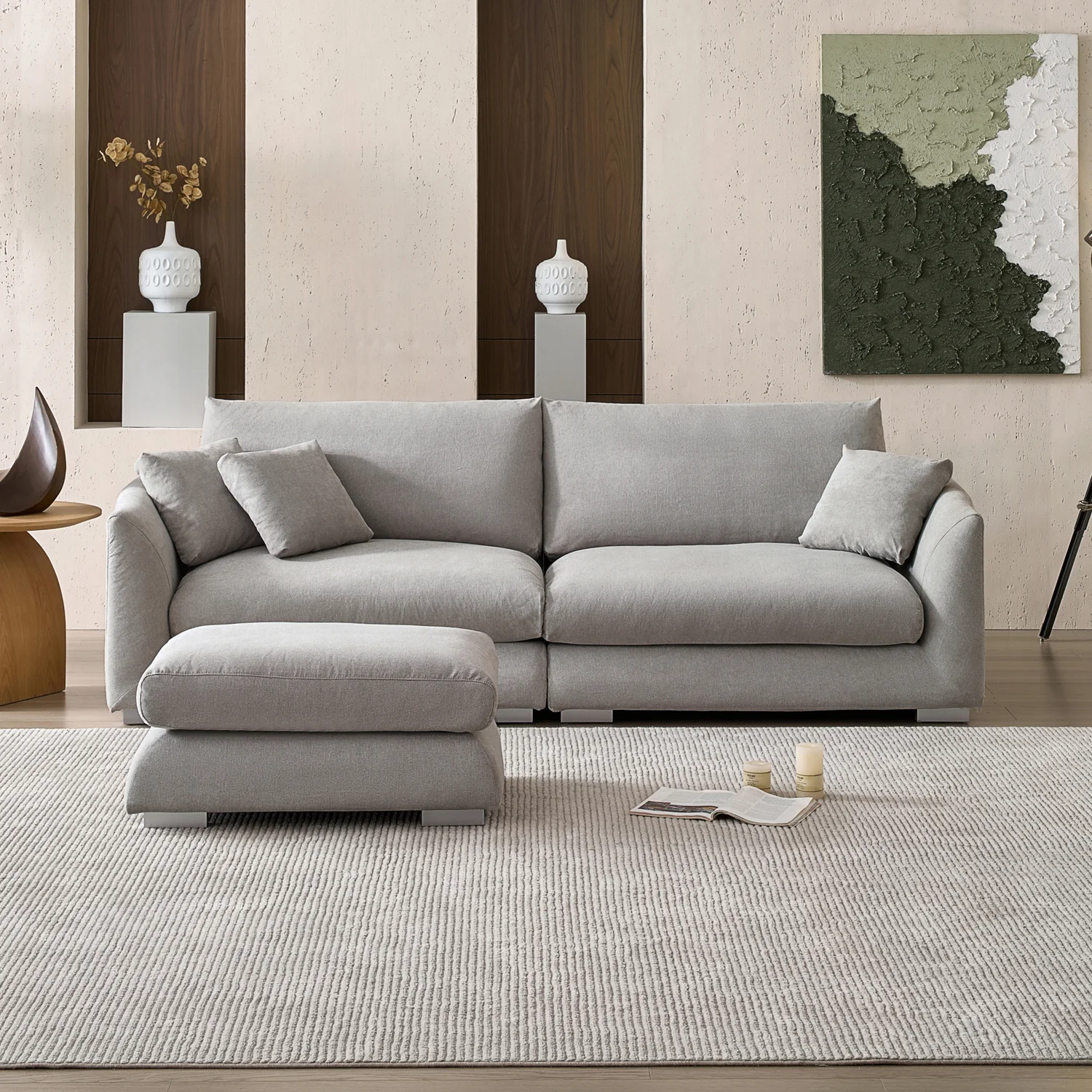Feathers Sofa + Ottoman - Image 72
