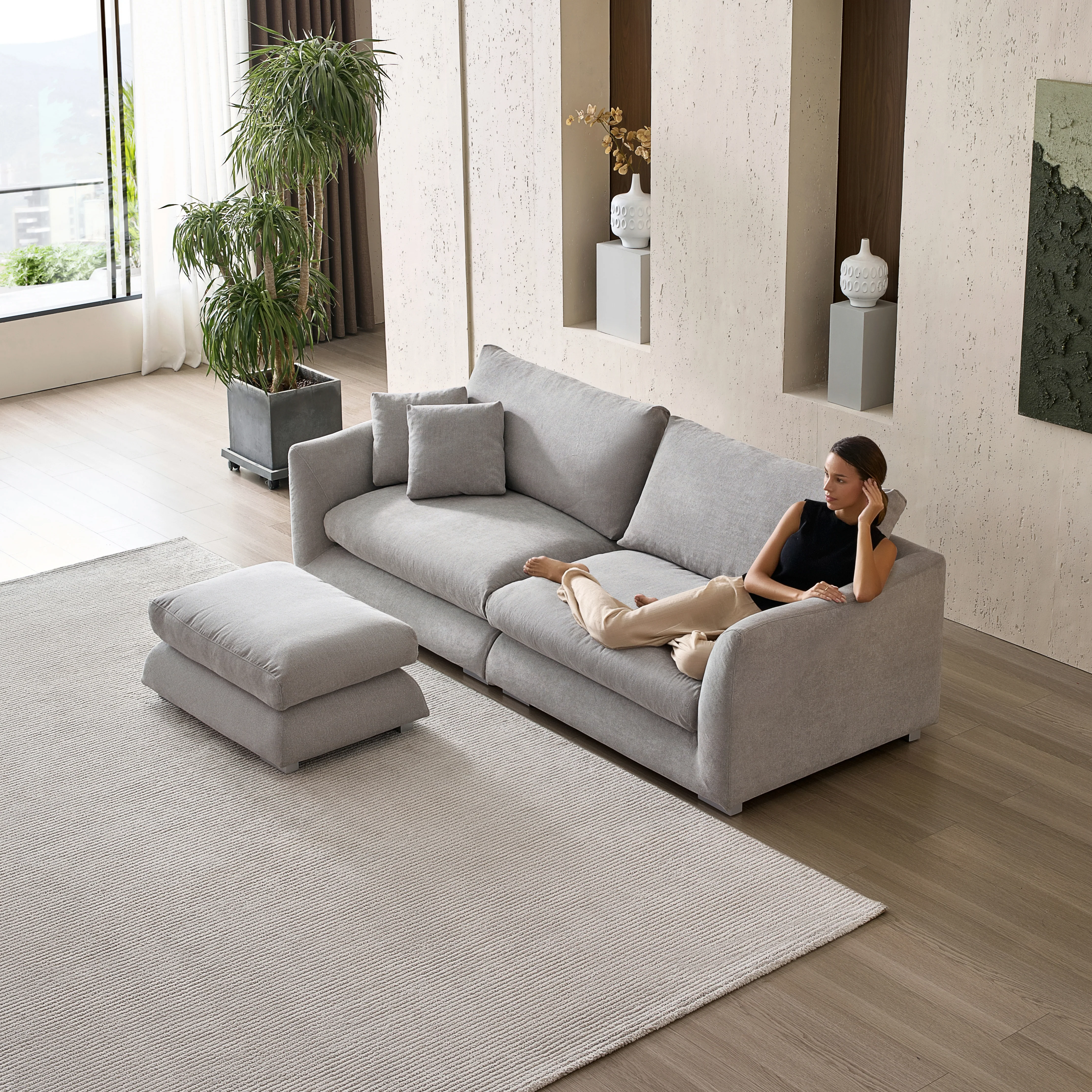 Feathers Sofa + Ottoman - Image 75