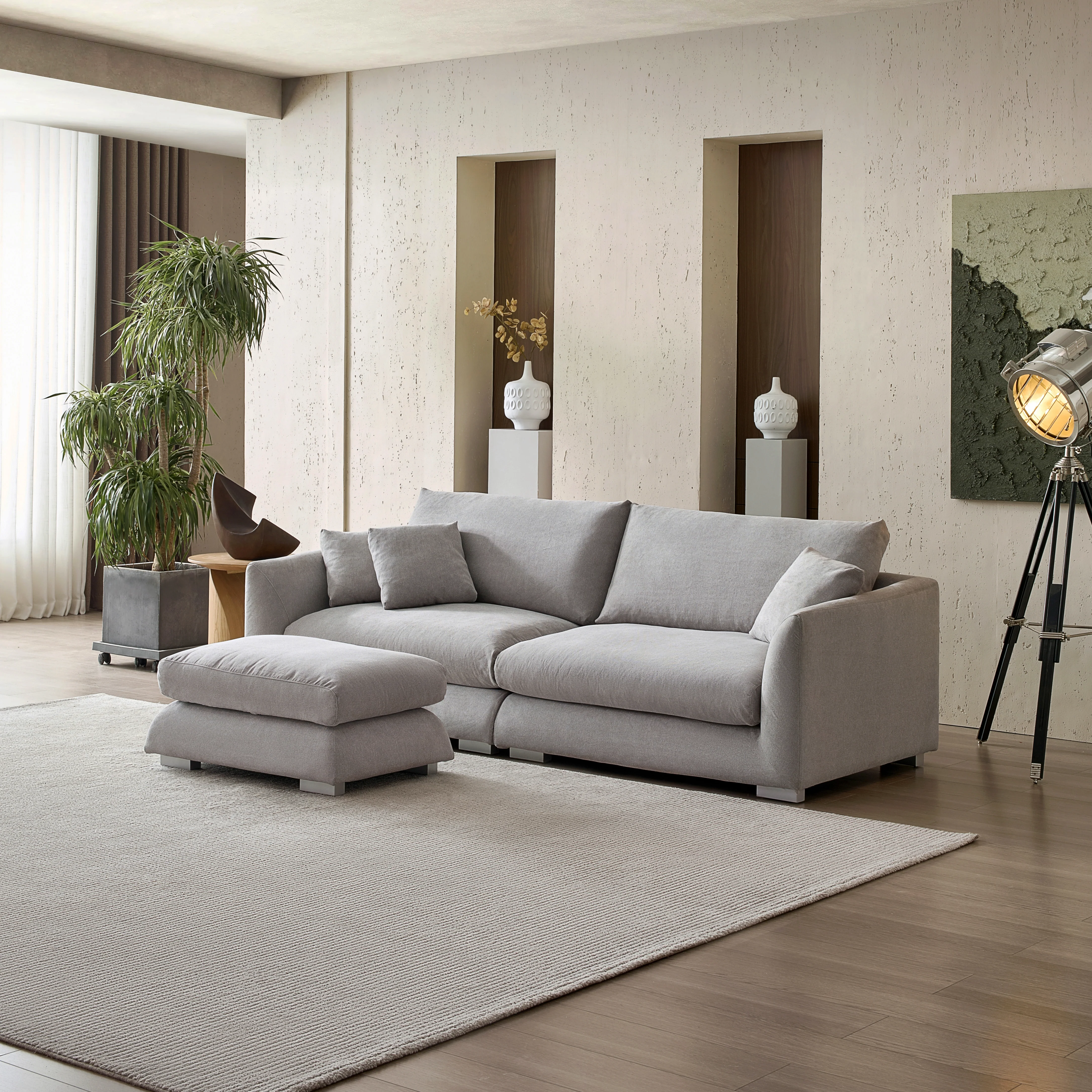 Feathers Sofa + Ottoman - Image 81