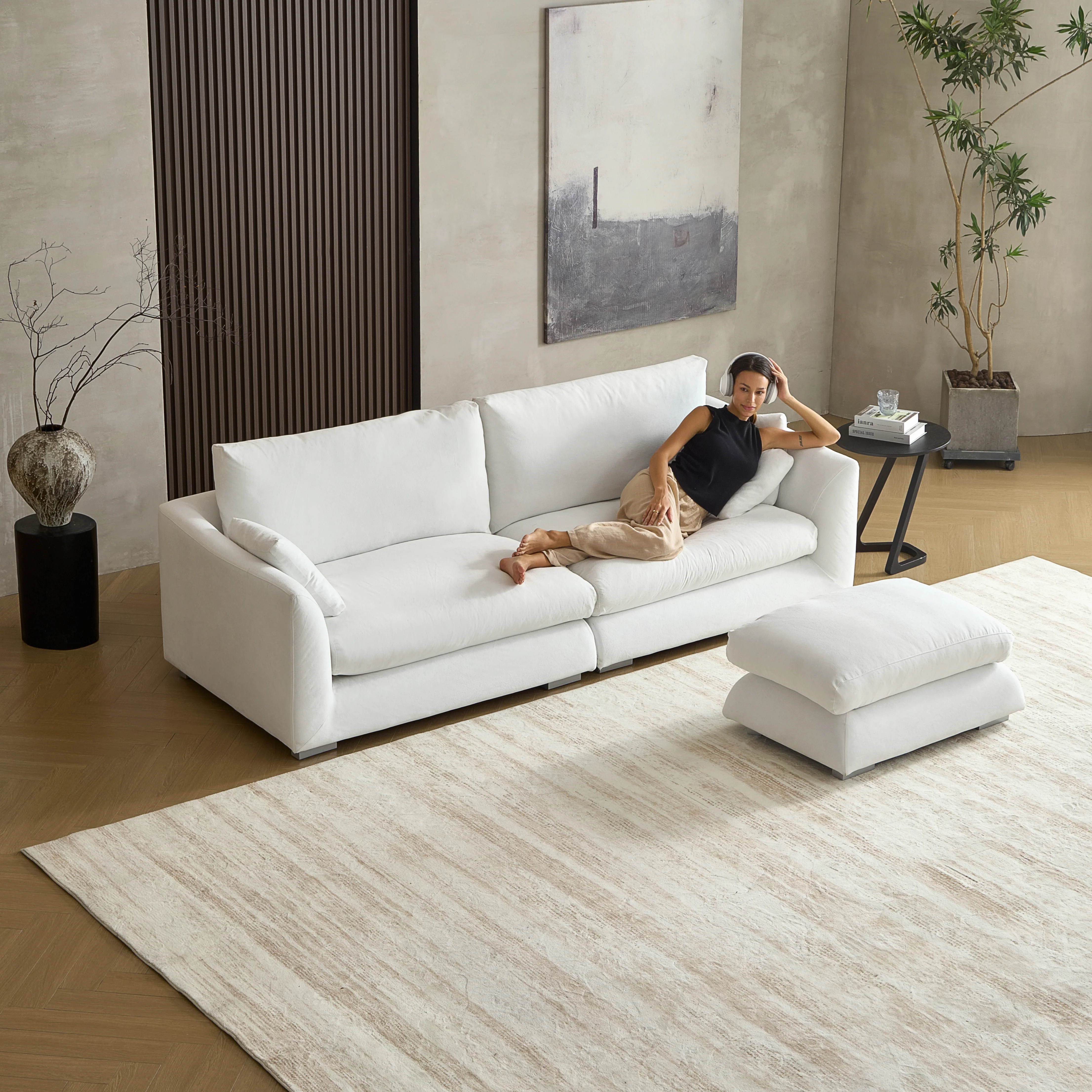 Feathers Sofa + Ottoman - Image 89