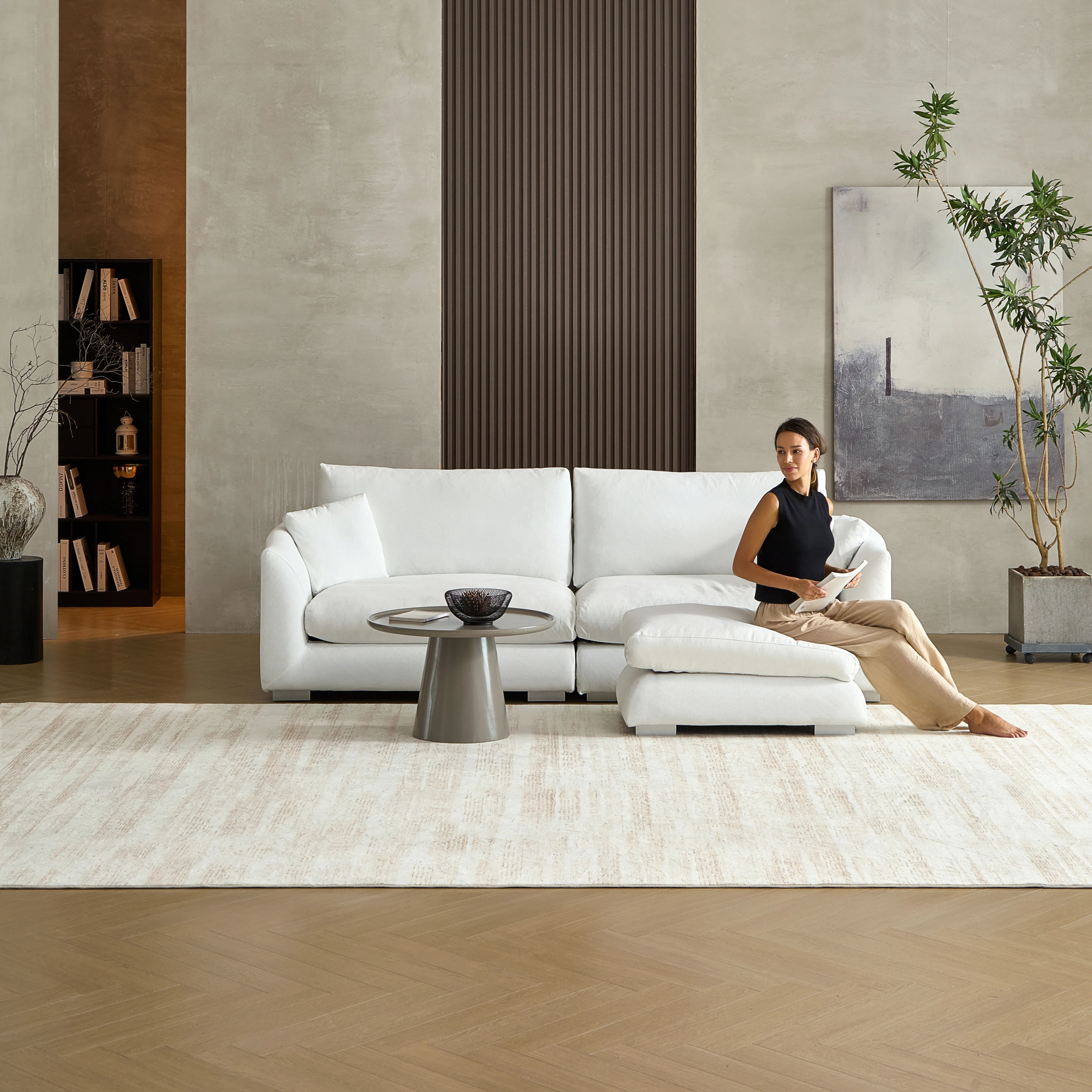 Feathers Sofa + Ottoman - Image 98