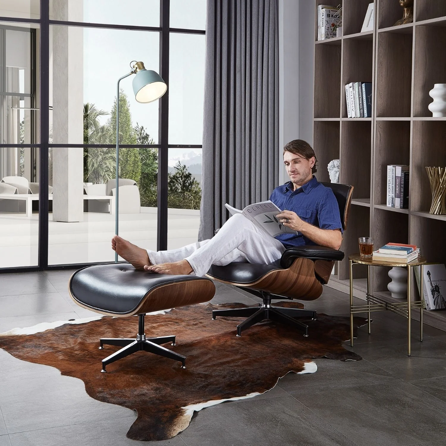 Hadley Lounge Chair with Ottoman - Image 20