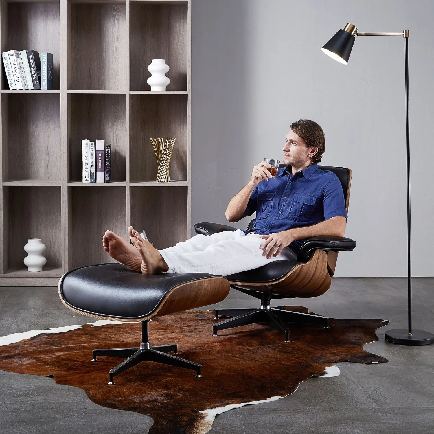 Hadley Lounge Chair with Ottoman - Image 30