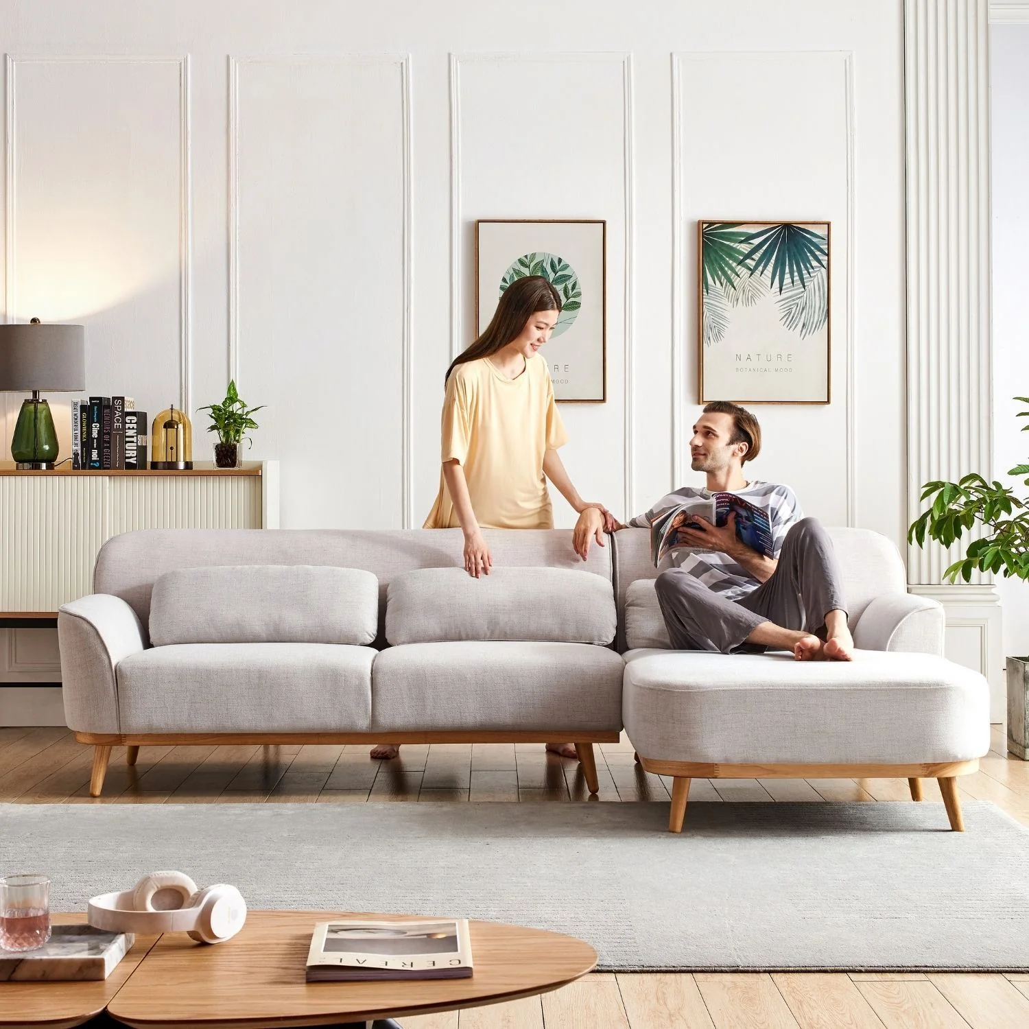 Solid Wood Sectional - Image 16