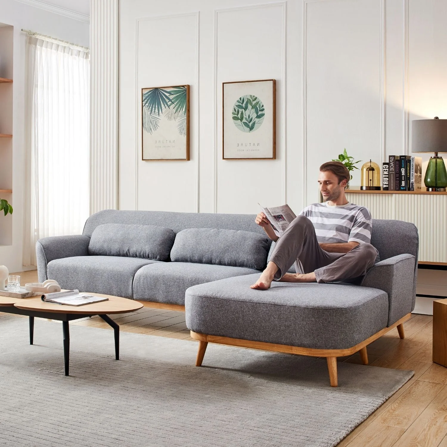 Solid Wood Sectional - Image 18