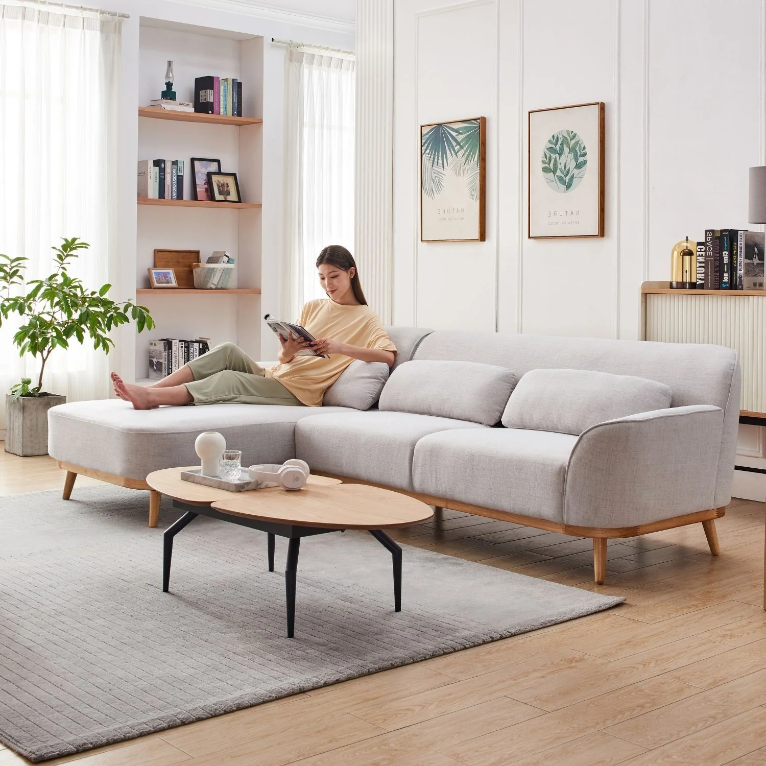 Solid Wood Sectional - Image 32