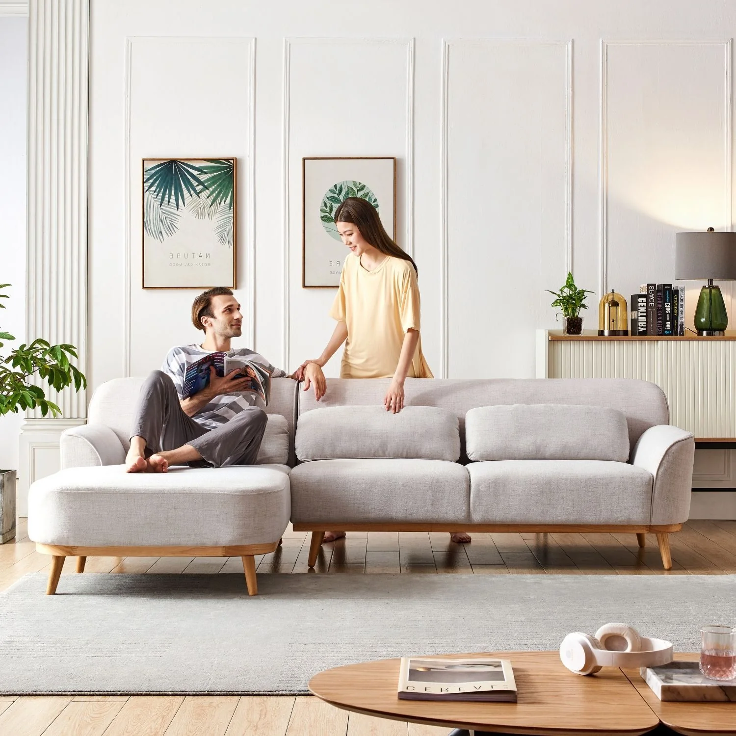 Solid Wood Sectional - Image 46