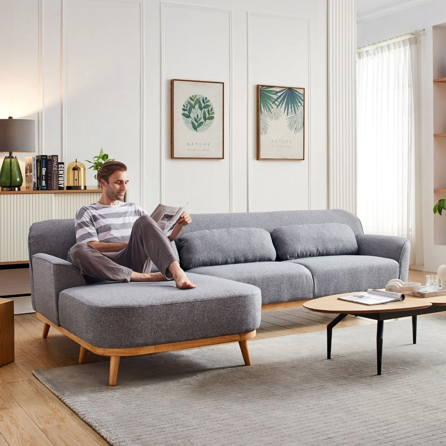 Solid Wood Sectional - Image 48